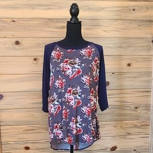 Cool Melon Ladies Floral Shirt Size XL